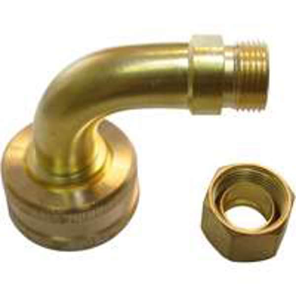 Plumb Pak PP84RB Dishwasher Elbow Brass 3/8 X 3/4 Inch Brass