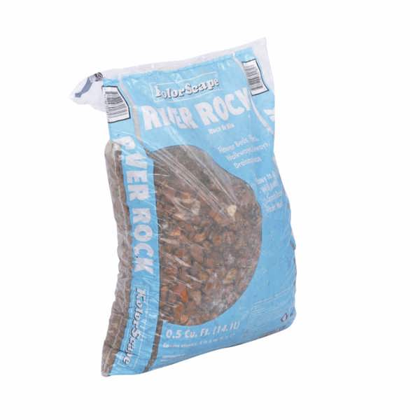 Oldcastle Precast Inc 40200451 River Rock 0.5 Cu Ft 3/4-1 In Pebbles Controls Erosion