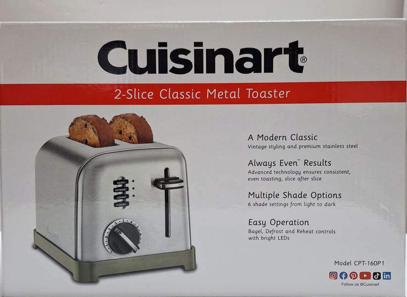 Cuisinart/Waring CPT-160P1 2 Slice Toaster Stainless Steel