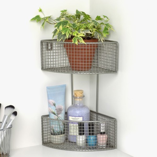 Spectrum 16377 2-Tier Corner Basket Satin Nickel