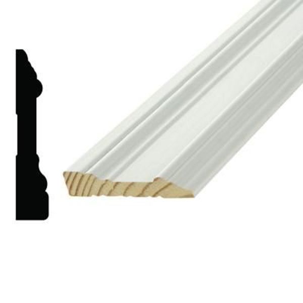 US LUMBER GROUP Victorian Casing 3-1/2 In x 17 Ft Finger Joint Primed Molding
