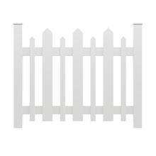 73004182 Picket Accent Fence White