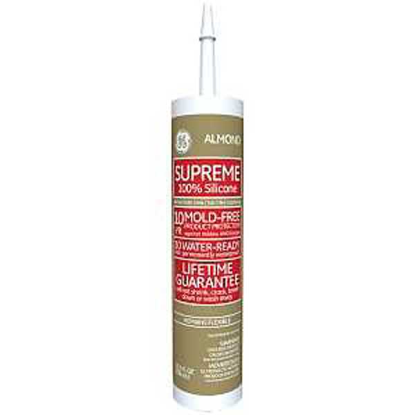 GE Sealants & Adhesives 2821632 Caulk 10.1 Oz Flexible Almond Paste for Kitchen and Bath