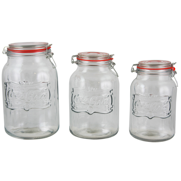 GIBSON OVERSEAS INC 116430.03 Country Classic Storage Jar Set 3 Piece with Wire Ball