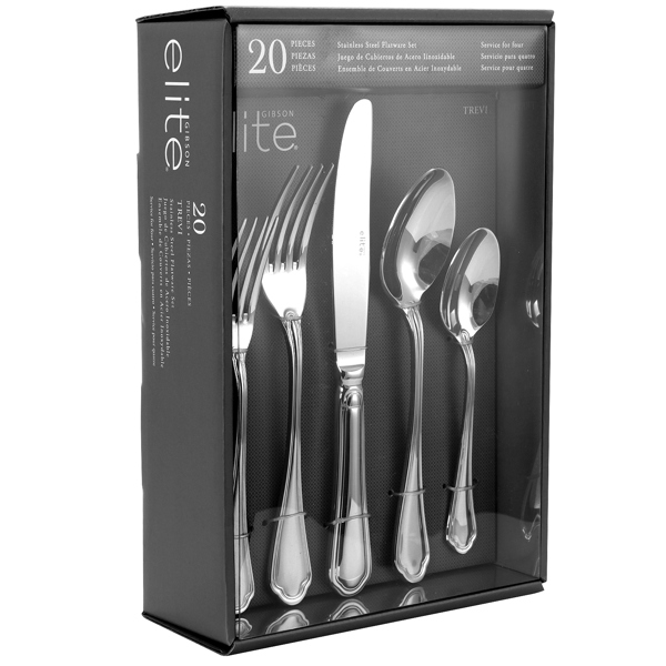 GIBSON OVERSEAS INC 94230.20 Trevi Flatware Set 20 Piece