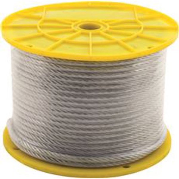 MIBRO 504742 Aircraft Cable 3/16 In Galvanized 250 Ft