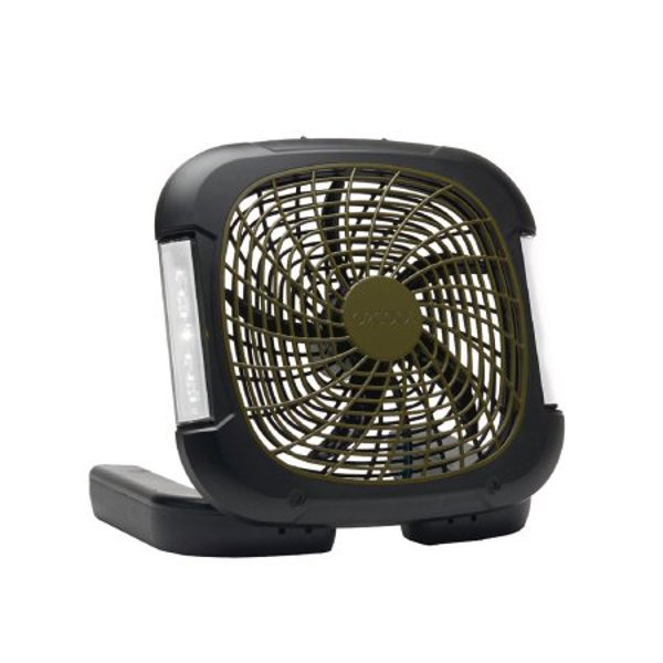 O2COOL FD10018L Camping Fan with Lights 10 In Battery or Electric