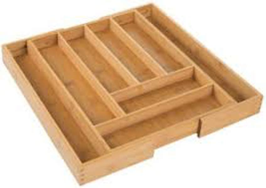 InterDesign 41640 Expandable Cutlery Tray Natural