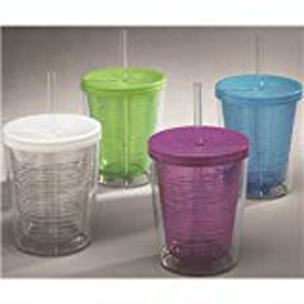 Arrow Plastics MFG 00004 Tumbler with Lid and Straw 14 Oz