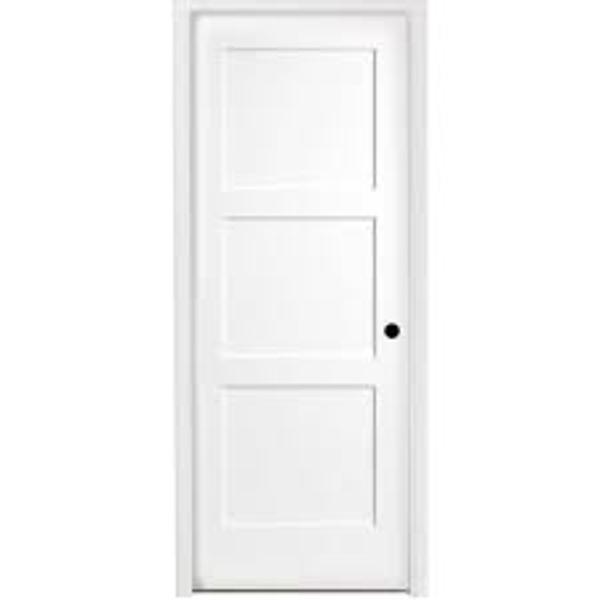 Masonite IW3Q2068 3-Panel Primed Shaker Door 2/0X6/8