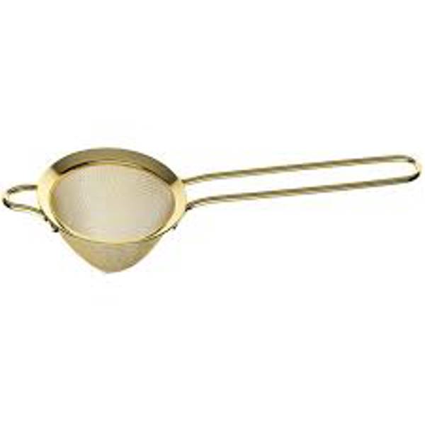 Mercer Culinary M37025GD Fine Mesh Strainer 3.5 In Bowl Gold Plated