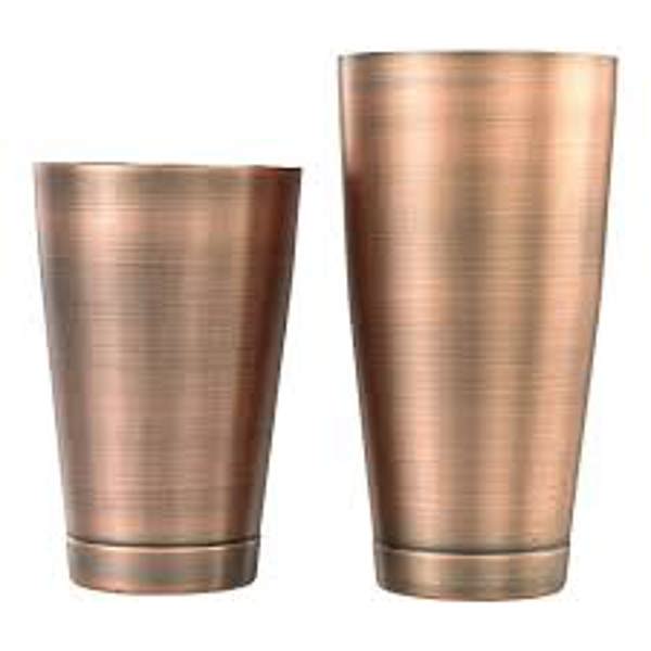 Mercer Culinary M37009ACP 2 Piece Shaker Set 28 Oz and 18 Oz Antique Copper