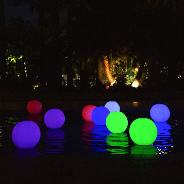 POOL CANDY PC2000CLHC Beach Ball 12 In Inflatable Color Changing Illuminated