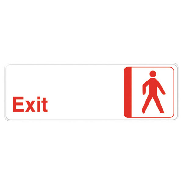 Hillman Group 841748 Red/White Exit Sign Red