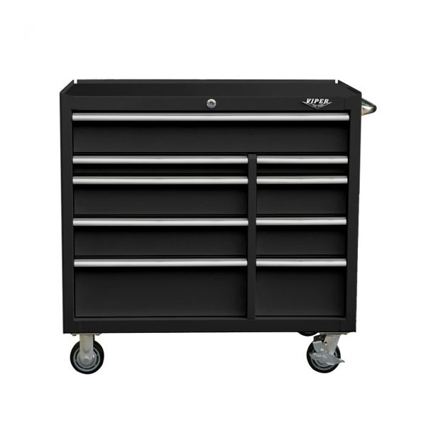 HOMAK MANUFACTURER CO., INC. BK04041092 Roller Cabinet 9 Drawer 41 In Blue