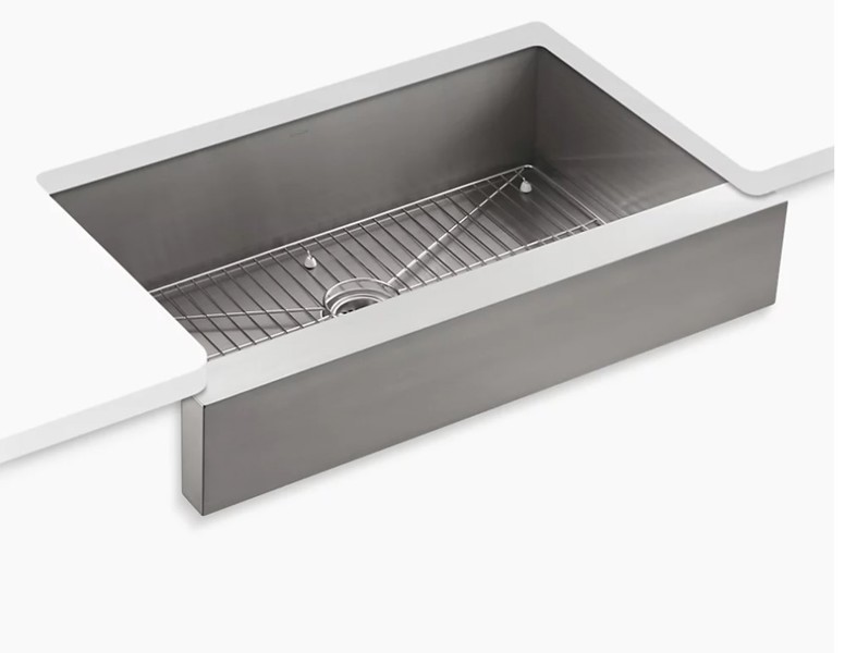 Kohler 3943-NA Single Bowl Apron Kitchen Sink 36 In with Rack