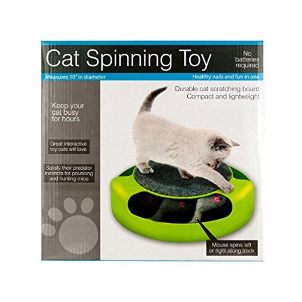 Kole Imports OC992 Cat Spinning Toy Scratch Pad with Mouse