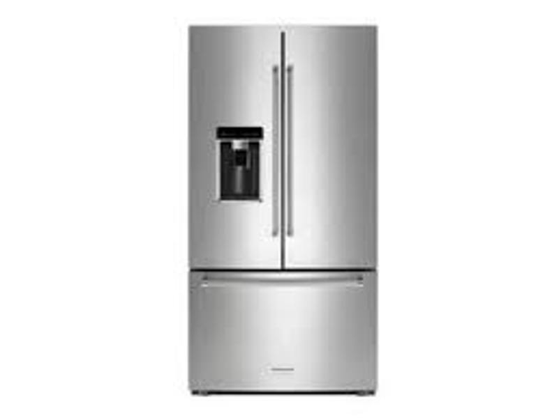 KitchenAid KRFC704FPS Counter Depth Refrigerator 24 Cu Ft External Ice and Water Dispenser Print Shield Stainless Steel