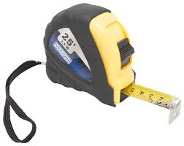 C21-7.5X25 VULCAN C21 Measuring Tape 1 In X 25 Ft Rubber Shell Grip
