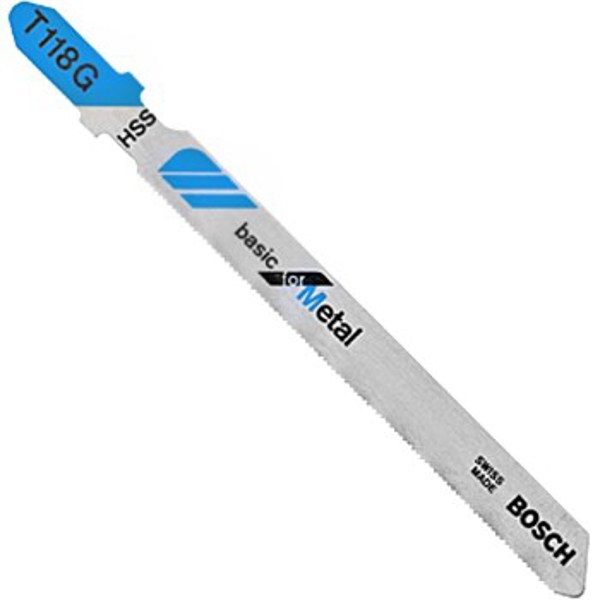 Bosch T118G Jigsaw Blade 5 Pack 36 TPI T-Shank High Speed Steel Metal Cutting