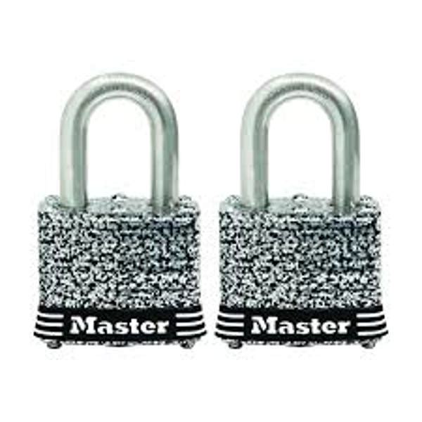 Master Lock 3SSTHC 2 Pack Laminated Padlock 1-9/16 In with Protective Weather Coating