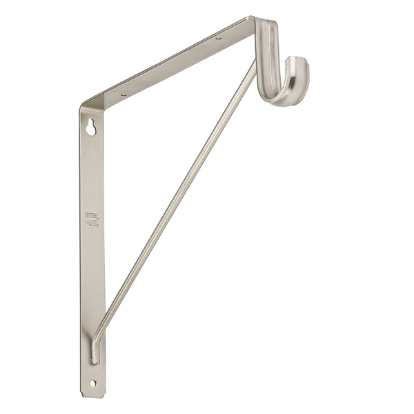National Hardware S822-093 Shelf Rod Bracket Satin Nickel