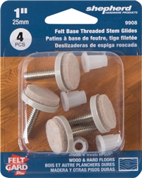 Shepherd Hardware 9908 Heavy Duty Furniture Glide 1 Inch Almond