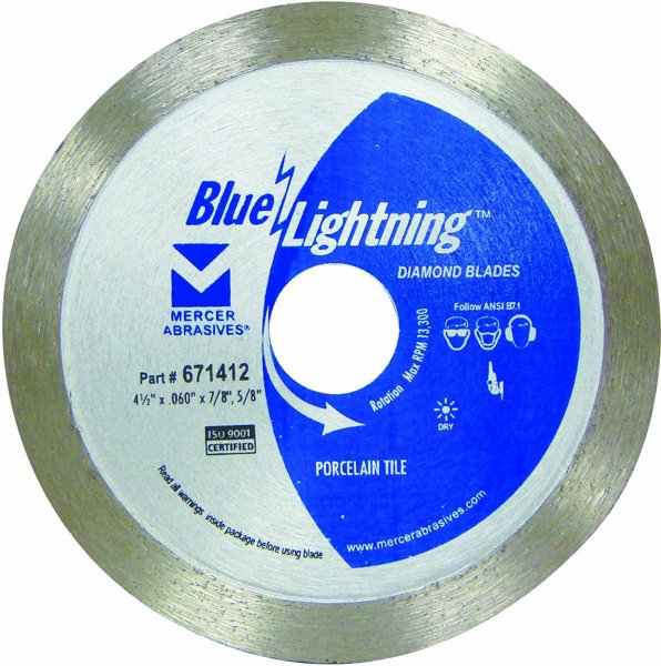 Mercer Abrasives 671412 Porcelain Tile Blade 4-1/2 In 7/8 In Arbor