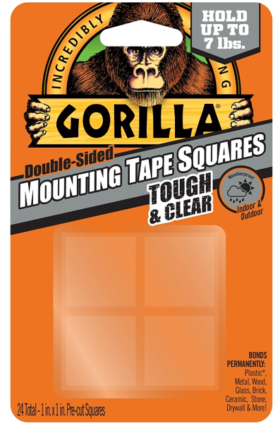 Gorilla Glue Company 6067202 Clear Mounting Tape 1X1 Inch
