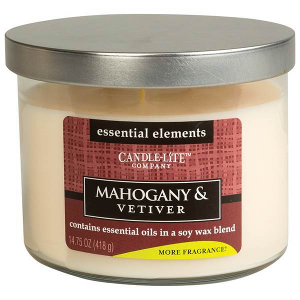 CANDLE-LITE COMPANY 4574293 Candle Jar 14.75 Oz Mahogany and Vetiver