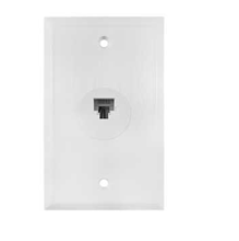 VW6EW Wallplate Cat 5 6 Ethernet White