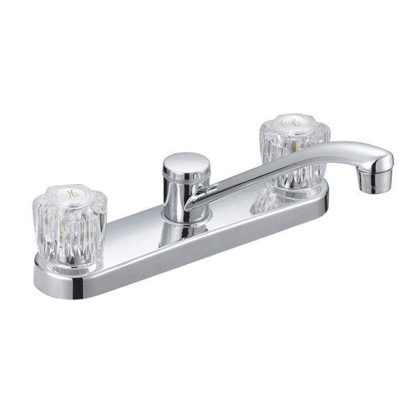B&K Faucets 222-403H Kitchen Faucet 8 In 4-Hole Acrylic Handles