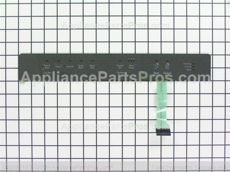 Whirlpool WPW10567687 Overlay S/S Dishwasher Part