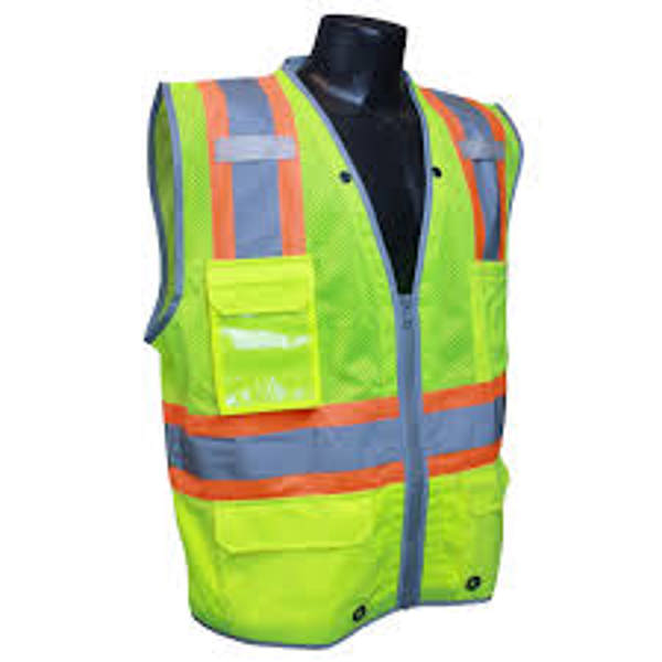 Radians Inc SV6HG-XL Surveyor Vest XLarge 2 Tone Green 8 Pockets