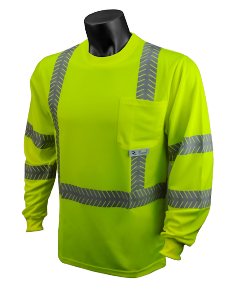 Radians Inc ST24-3PGS-L UV Safety Shirt Large Stripes