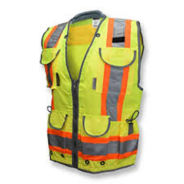 Radians Inc SV55-2ZGD-XL Two Tone Engineer Vest X-Large 10 Pockets for Women