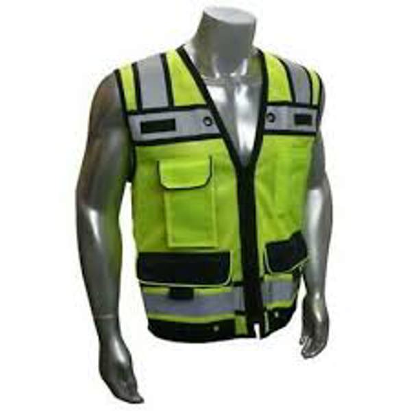 Radians Inc SV65-2ZGM-XL X-Large Green Surveyor Vest 2 Tone 8 Pockets