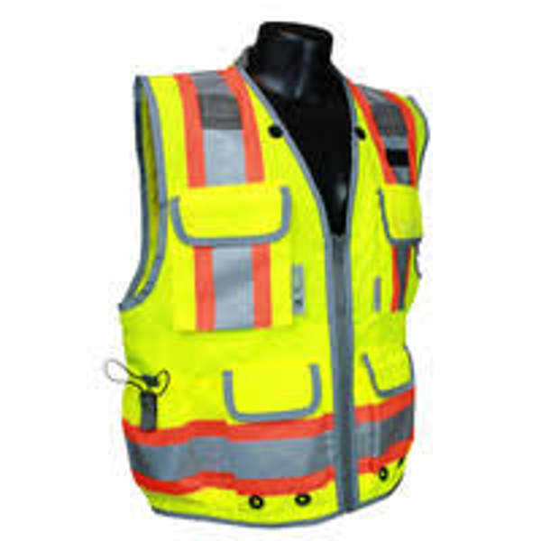 Radians Inc SV55-2ZGD-M Two Tone Engineer Vest Medium 10 Pockets