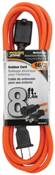 POWERZONE OR481608 Extension Cord 8 Ft 16 AWG