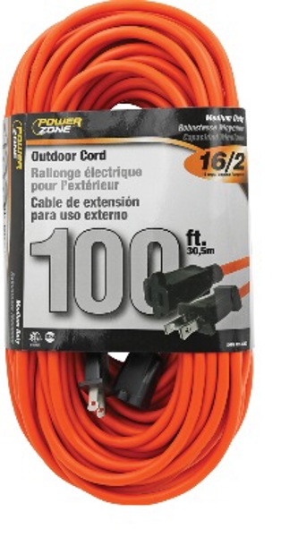 POWERZONE OR481635 Extension Cord 100 Ft 16 AWG