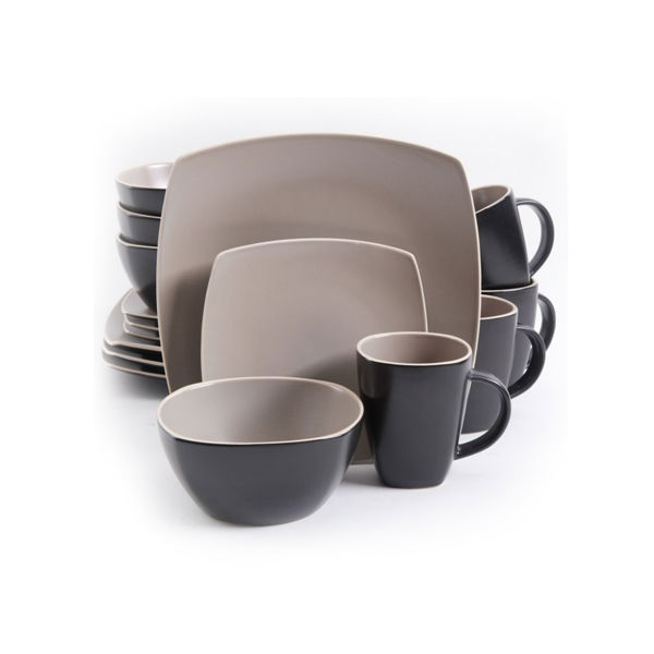 Gibson Overseas Inc 94854.16 Dinnerware Set 16Pc Taupe