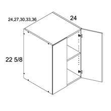 TGW W362324 Two Door Wall Cabinet