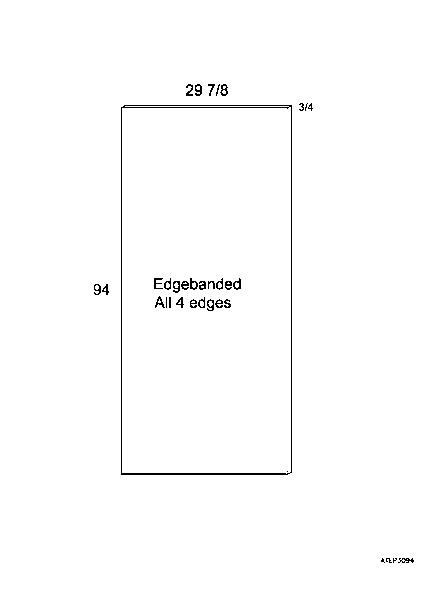 US CABINET PGW TEP3096 Tall End Panel 30 X 95 Gloss White