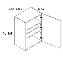 PGW W2140 One Door Cabinet 21W X 40 5/16H