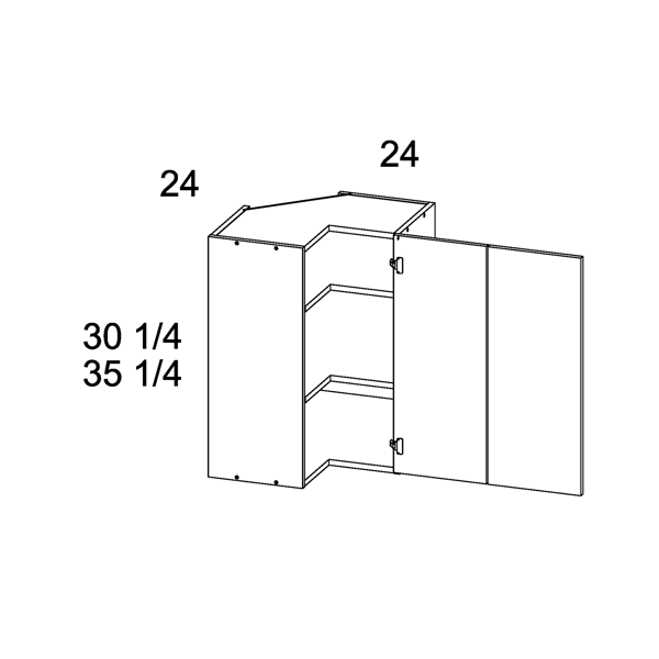 US CABINET PGW WER2440 Wall Cabinet 24 In Gloss White