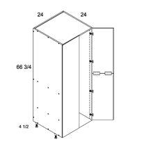 TGW T2494 24 W X 89 1/2 H Tall Open Cabinet