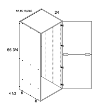 TGW T1894 18 W X 94 H Tall Open Cabinet