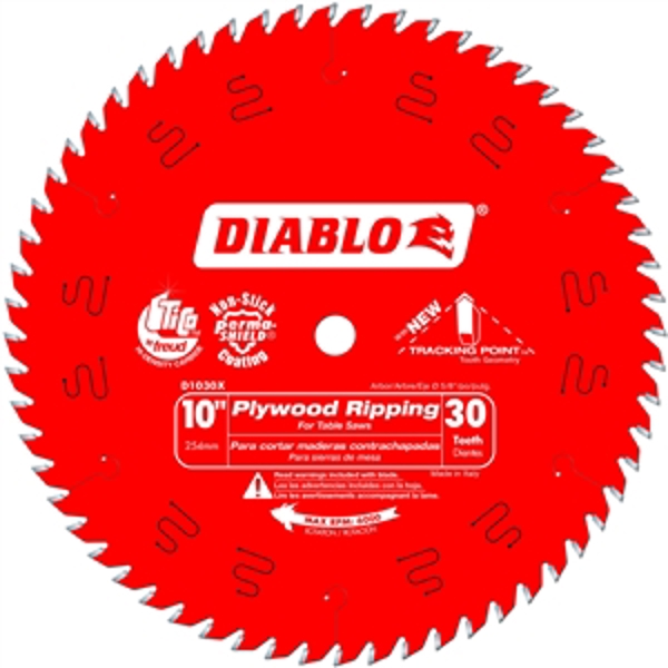 Diablo D1030X Saw Blade 10 In 30 Tooth Carbide Cutting Edge