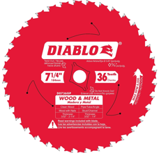 D0736GPX 7-1/4 In Circular Saw Blade