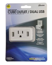 NL CUBE W Outlet Cube With 2 USB Ports